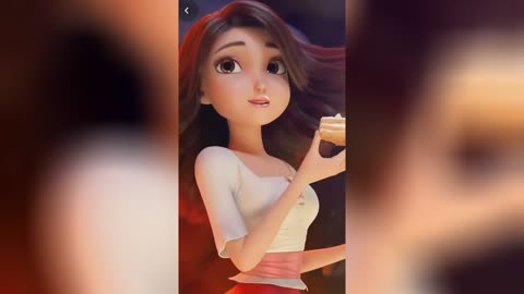 Cute Girl Cartoon Animation For Status Video Download