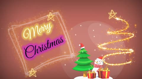 Christmas Card Animation With Peaceful Musical Whatsapp Status Download